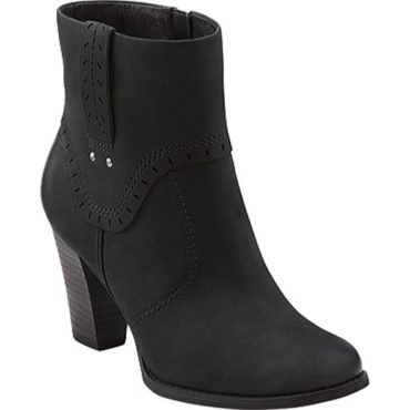 Clarks Alpine Gale Black Leather Ladies Ankle Boots