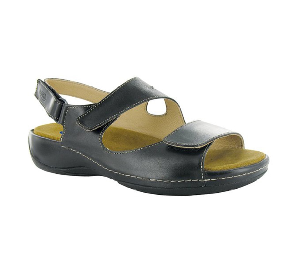 Wolky Women’s Liana Sandal Black Smooth | SoleConnect