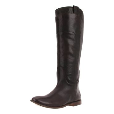 FRYE Women's Paige Tall Riding Boot Dark Brown Burnished Full Grain