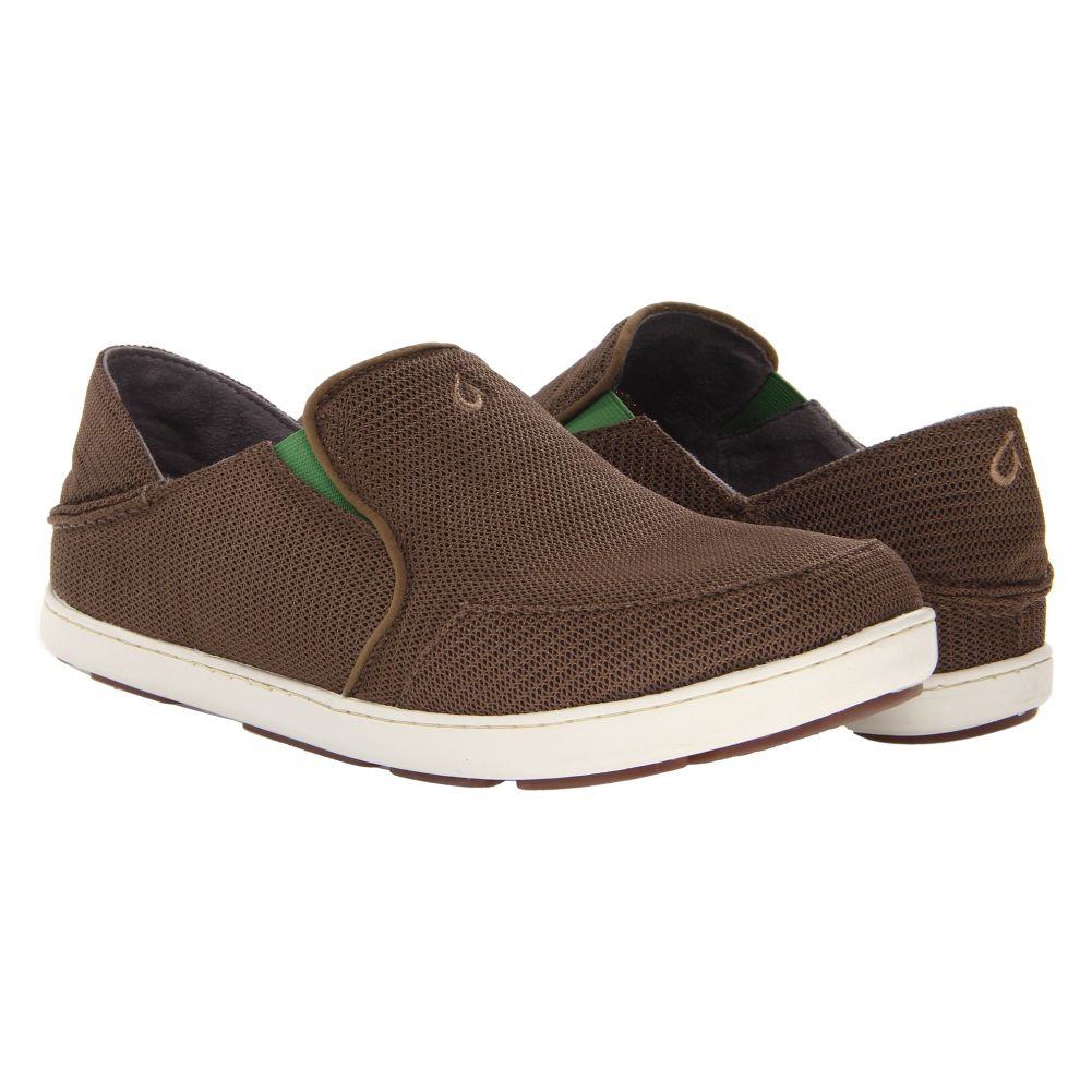 Olukai Men’s Nohea Mesh Loafers Mustang/Lime Peel | SoleConnect