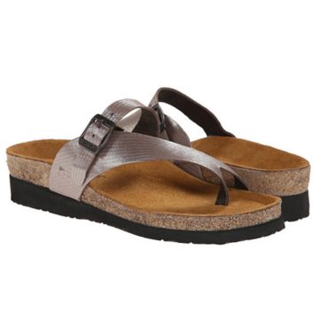 Naot Women's Tahoe Sandal Silver Threads Leather