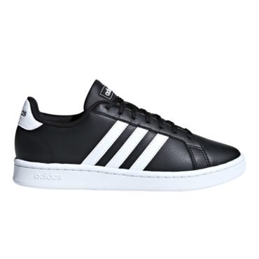 Adidas Women's Grand Court Tennis Shoe Black/White