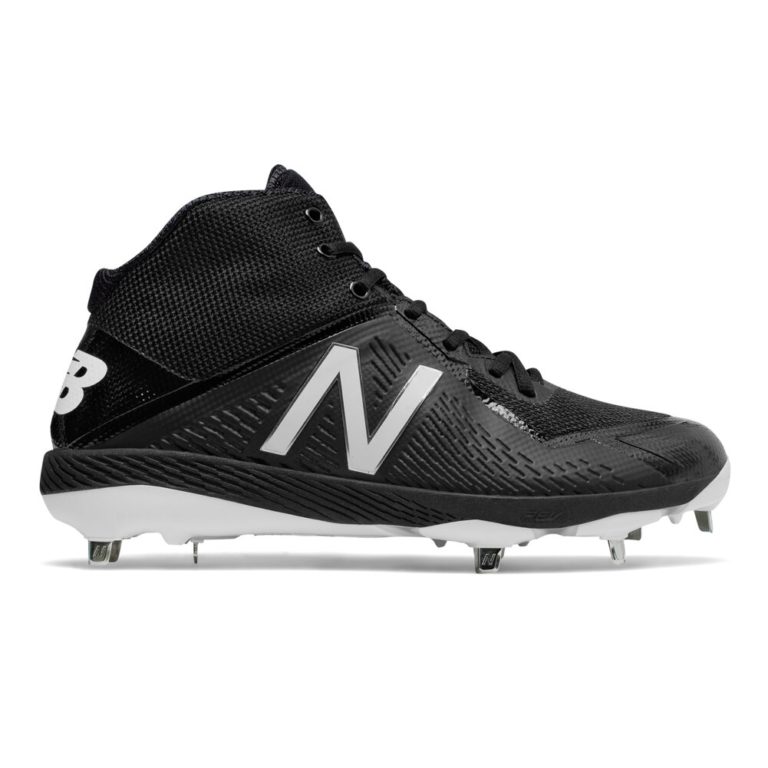 New Balance Menâs M4040BK4 Baseball Cleats Black/White | SoleConnect