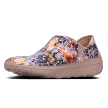 Fitflop Women's Superloafer Flowercrush Slip On Oyster Pink
