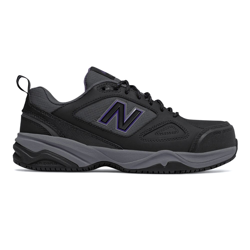 New Balance Women’s WID627R2 Steel Toe Work Shoe Black/Purple SoleConnect
