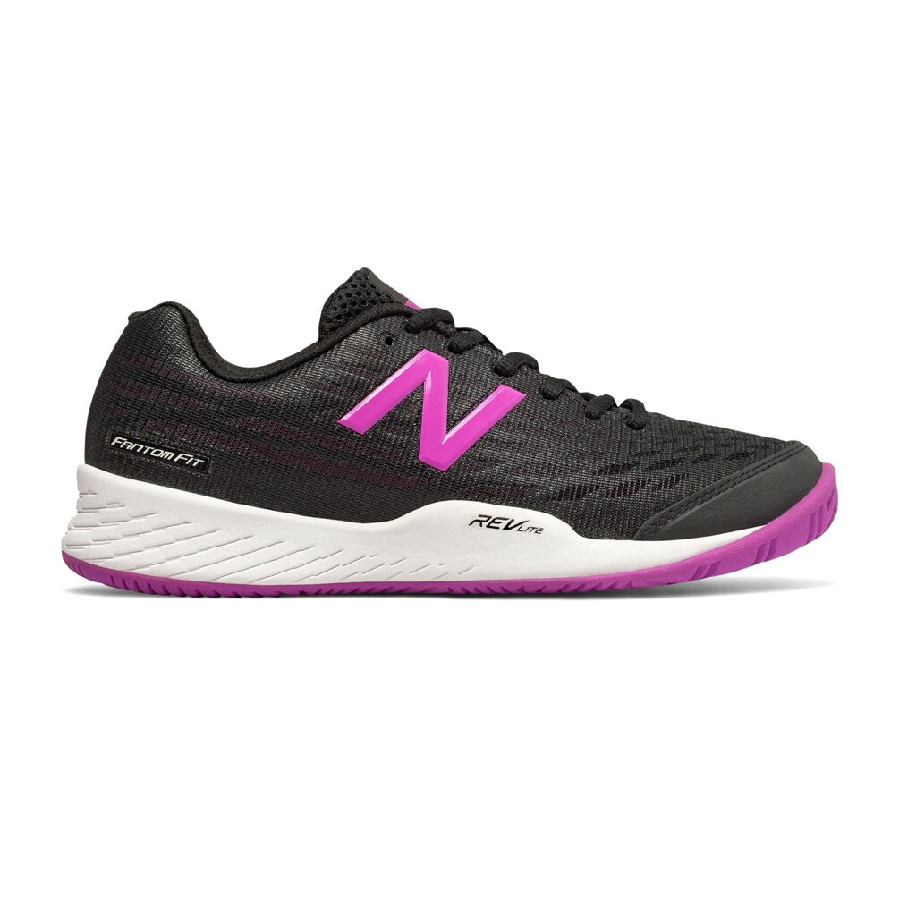 New Balance Women's WCH896B2 Tennis Shoe Black/Voltage Violet 8 D